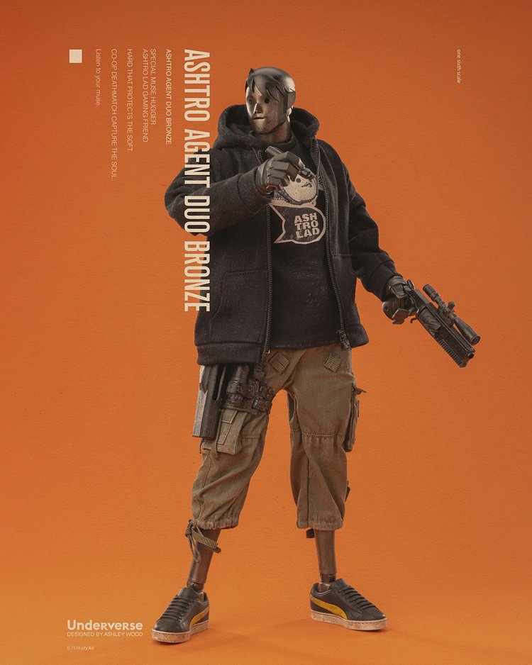 Underverse Ashtro Agent Duo Bronze 1/6 scale figure