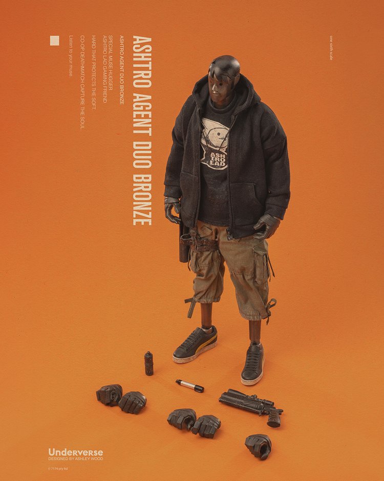 Underverse Ashtro Agent Duo Bronze 1/6 scale figure – Les