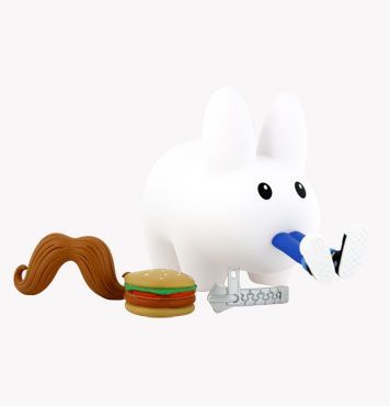 Buy Kidrobot Frank Kozik Happy Labbit Series 2 Moustache Burger
