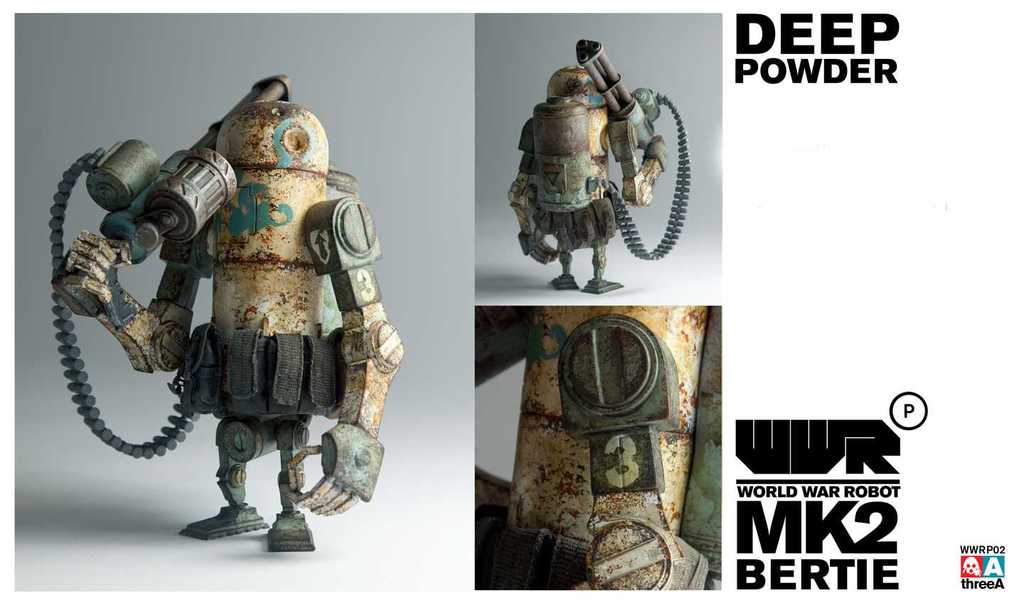 World War Robot WWRP MK2 Deep Powder Bertie by Ashley Wood and ThreeA Vinyl Toys