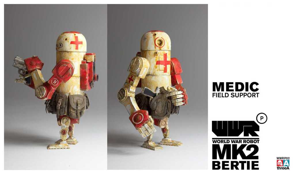 World War Robot WWRP MK2 Medic Bertie by Ashley Wood and ThreeA Vinyl Toys